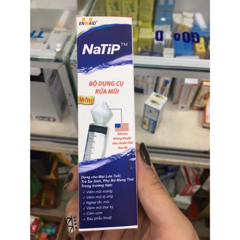 Bộ Dụng Cụ Rửa Mũi NATIP - Xi Lanh 10ml