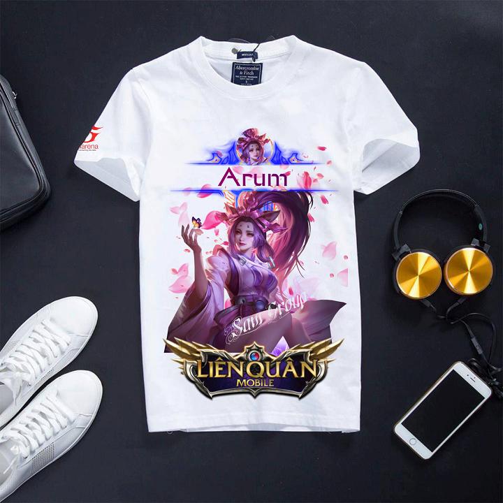 Áo Thun Màu Trắng Liên Quân Arum Tím