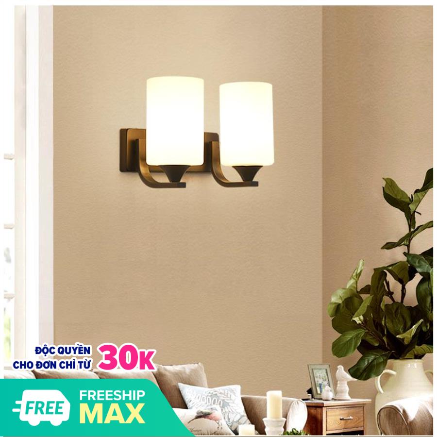 Đèn gắn tường đôi trang trí phòng ngủ, phòng khách độc đáo - Kèm bóng led