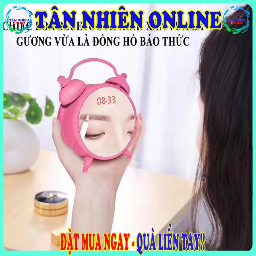 Loa Bluetooth A70 đồng hồ mặt gương tiện dụng