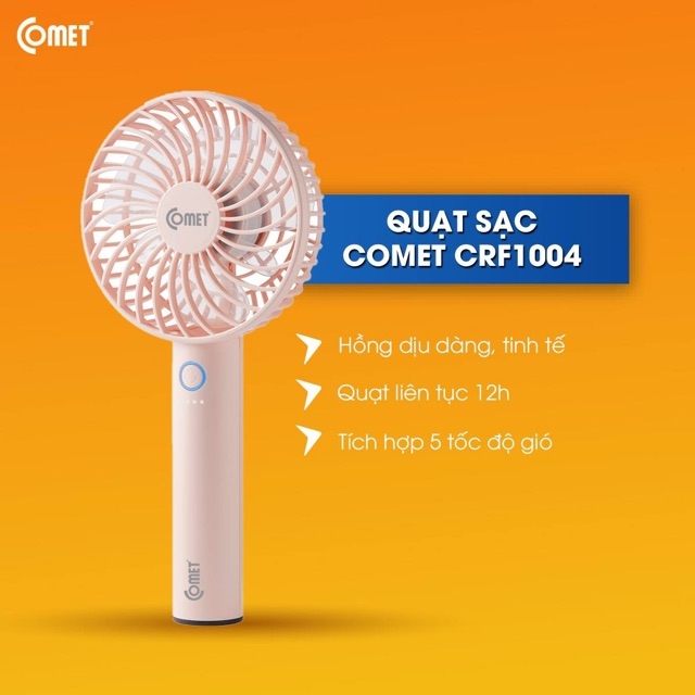 Quạt sạc cầm tay cao cấp Comet CRF1004