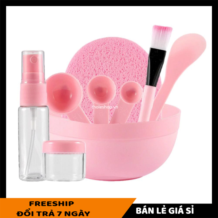 [HCM]Bộ dụng cụ đắp mặt nạ - Combo 9 món đắp mặt nạ - Cọ quét mặt nạ Bộ chén bát thìa đắp mặt nạ [LẺ GIÁ SỈ]