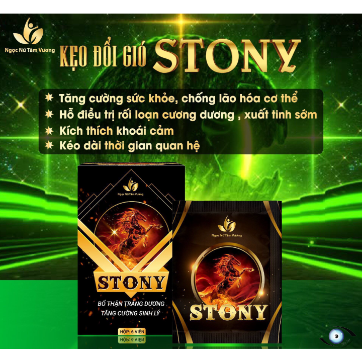 1 hộp tặng 1 - Kẹo đổi gió Stony - tăng thời gian- tăng ham muốn. An toàn, hiệu quả Có giấy Chính Hãng [mall] - CÓ CHE TÊN