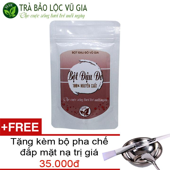 Bột Đậu Đỏ Nguyên Chất 100g( dạng túi) + Tặng Bộ Pha Chế Cute [ Đã được kiểm nghiệm y tế ]