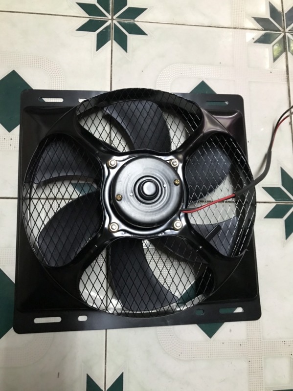 Quạt tản nhiệt dàn nóng điều hòa ô tô độ chế lồng sắt phù hợp với các dòng độ chế