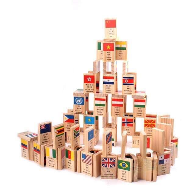 Đồ chơi Domino cờ gỗ 100 thanh
