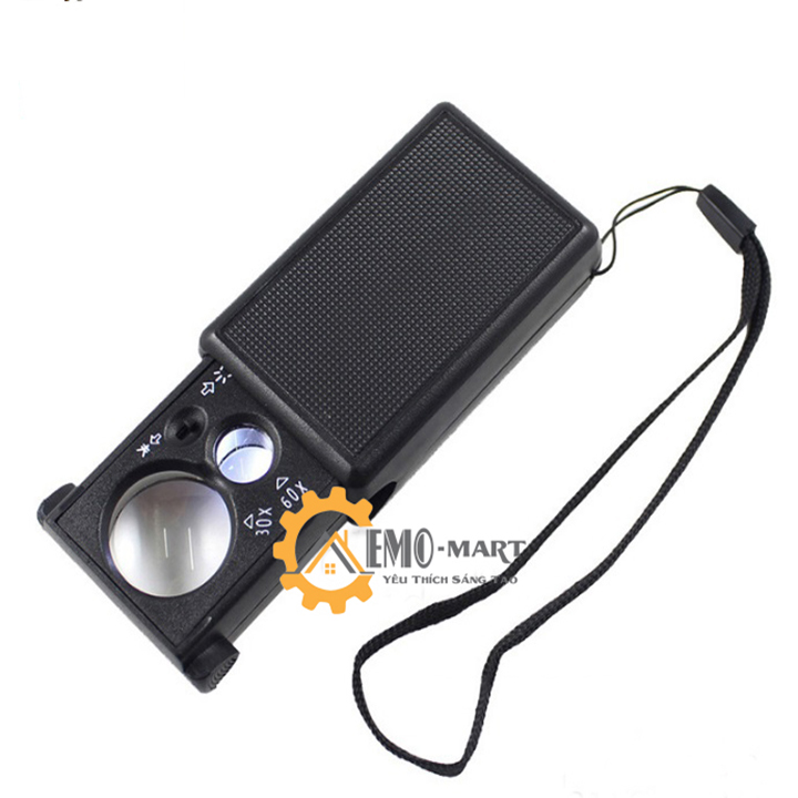 Kính lúp mini cầm tay 30x-60x có đèn