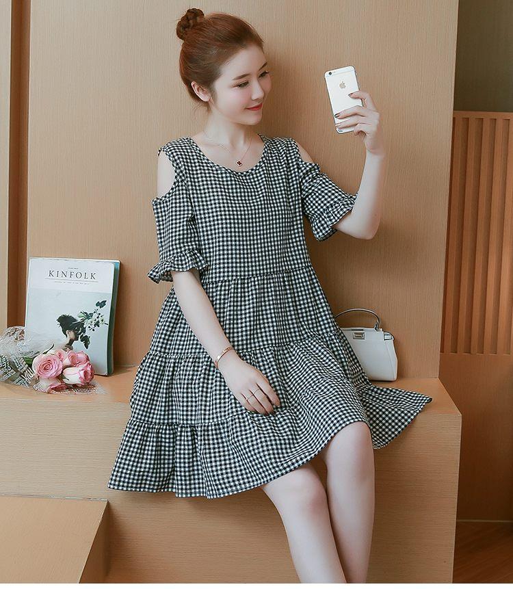 MOMI 1295 VÁY BẦU KẺ HỞ VAI