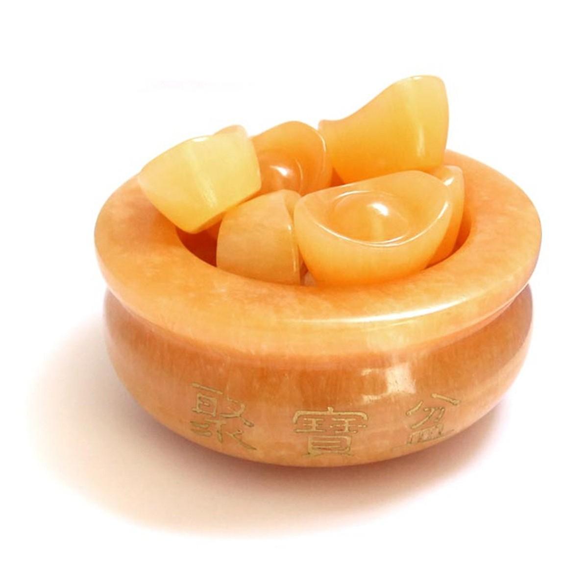 Bát tụ bảo đá ngọc hoàng long-10cm