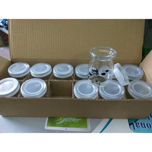 [HCM]COMBO 12 HỦ THỦY TINH ĐỰNG SỬA CHUA 100ML