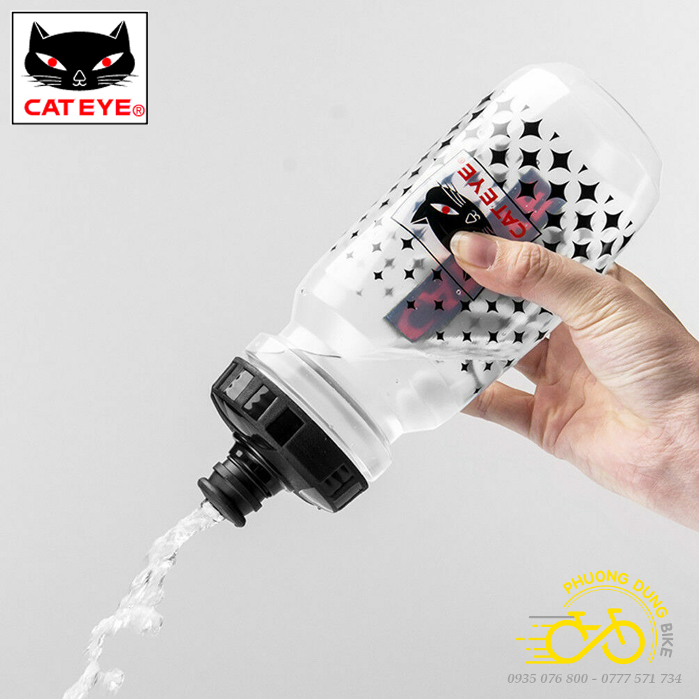 Bình Nước Xe Đạp CATEYE PP5 600ml – Nhựa An Toàn, Nhẹ, Dễ Bóp, Dùng Cho MTB/Road