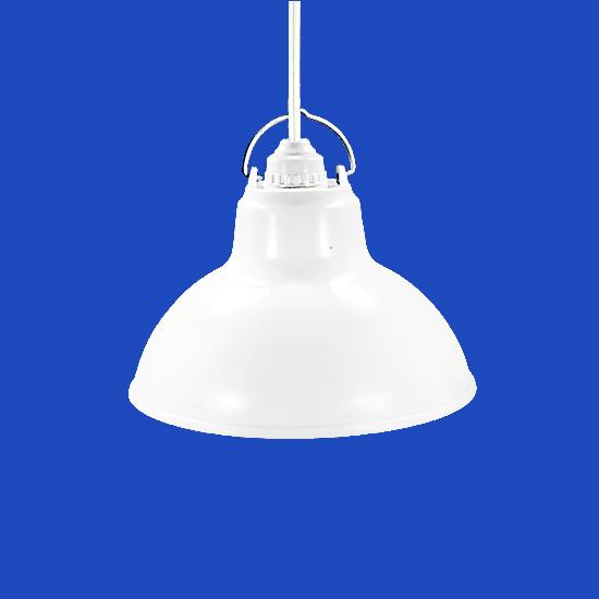 Bộ Chao đèn Chụp đèn Chóa đèn nhựa trắng ngoài trời 30cm và đui E27 Kín nước