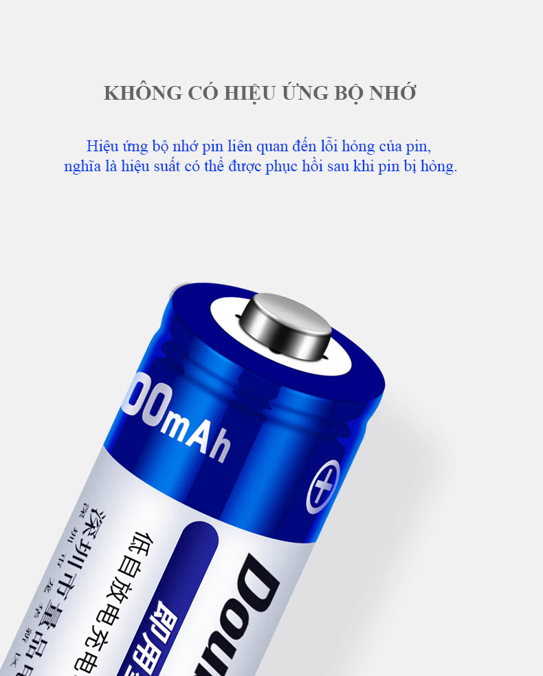 [Combo 4 viên] Pin sạc AA 3000mAh Doublepow - (màu xanh) - Có hộp đựng pin kèm theo