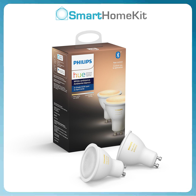 Đèn chiếu điểm thông minh Philips Hue White Ambiance GU10 Spotlight 5.5W Bluetooth Double Pack