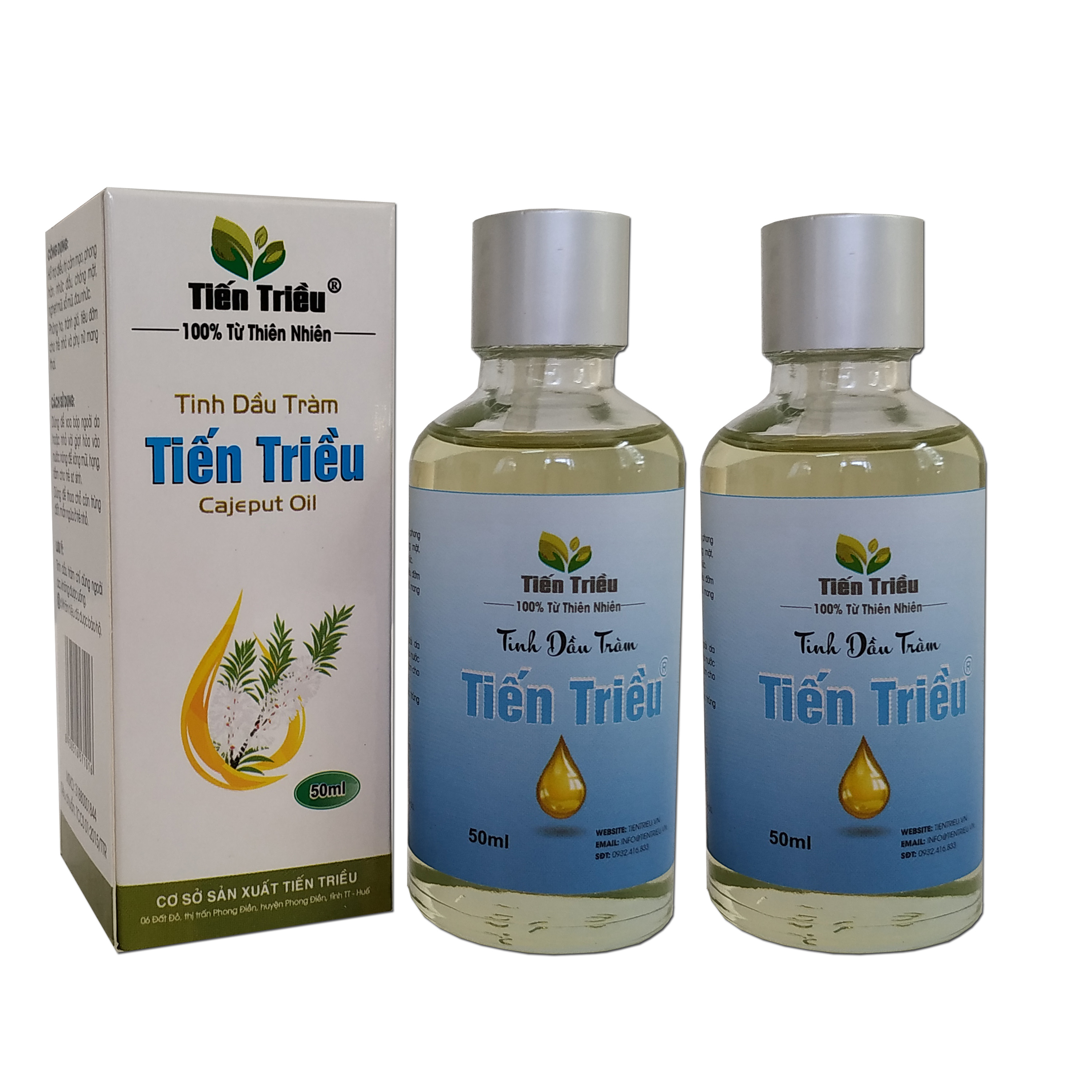 Combo 2 chai Tinh dầu tràm Tiến Triều 50ml