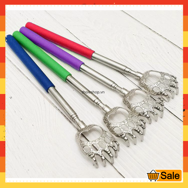 Cây gãi lưng hình gấu chắc chắn - Dụng cụ gãi lưng có thể điều chỉnh độ dài - Cây gãi ngứa nhỏ gọn [GIÁ SỈ]