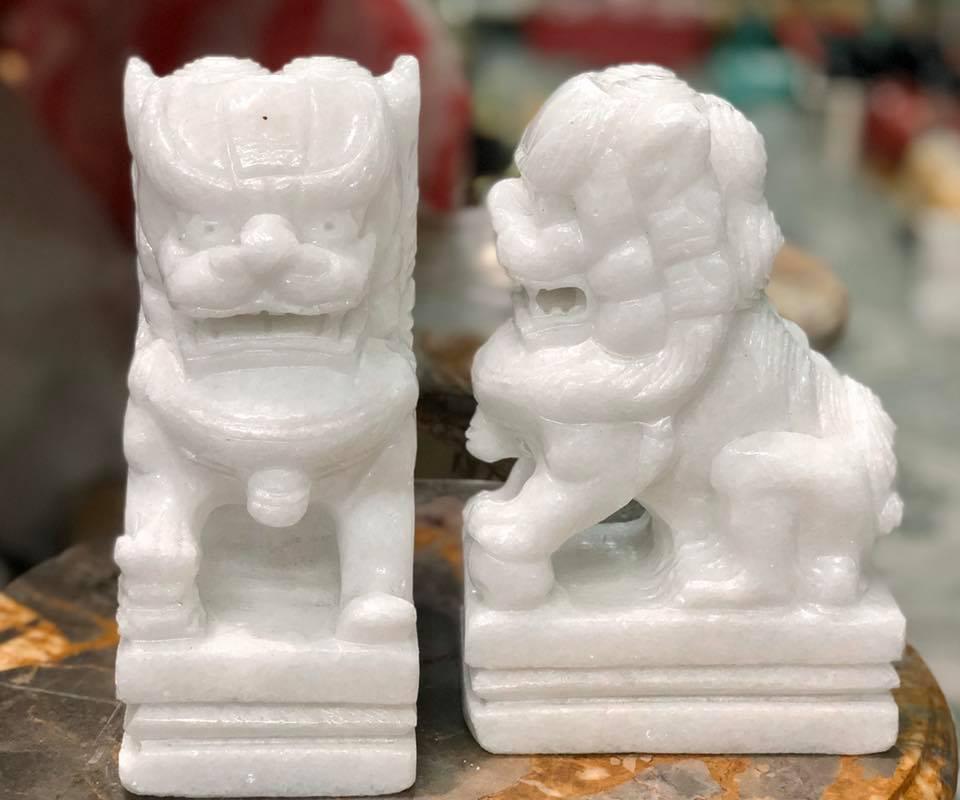 [FreeshipMAX] cặp kỳ lân đá non nước kích thước 20cm