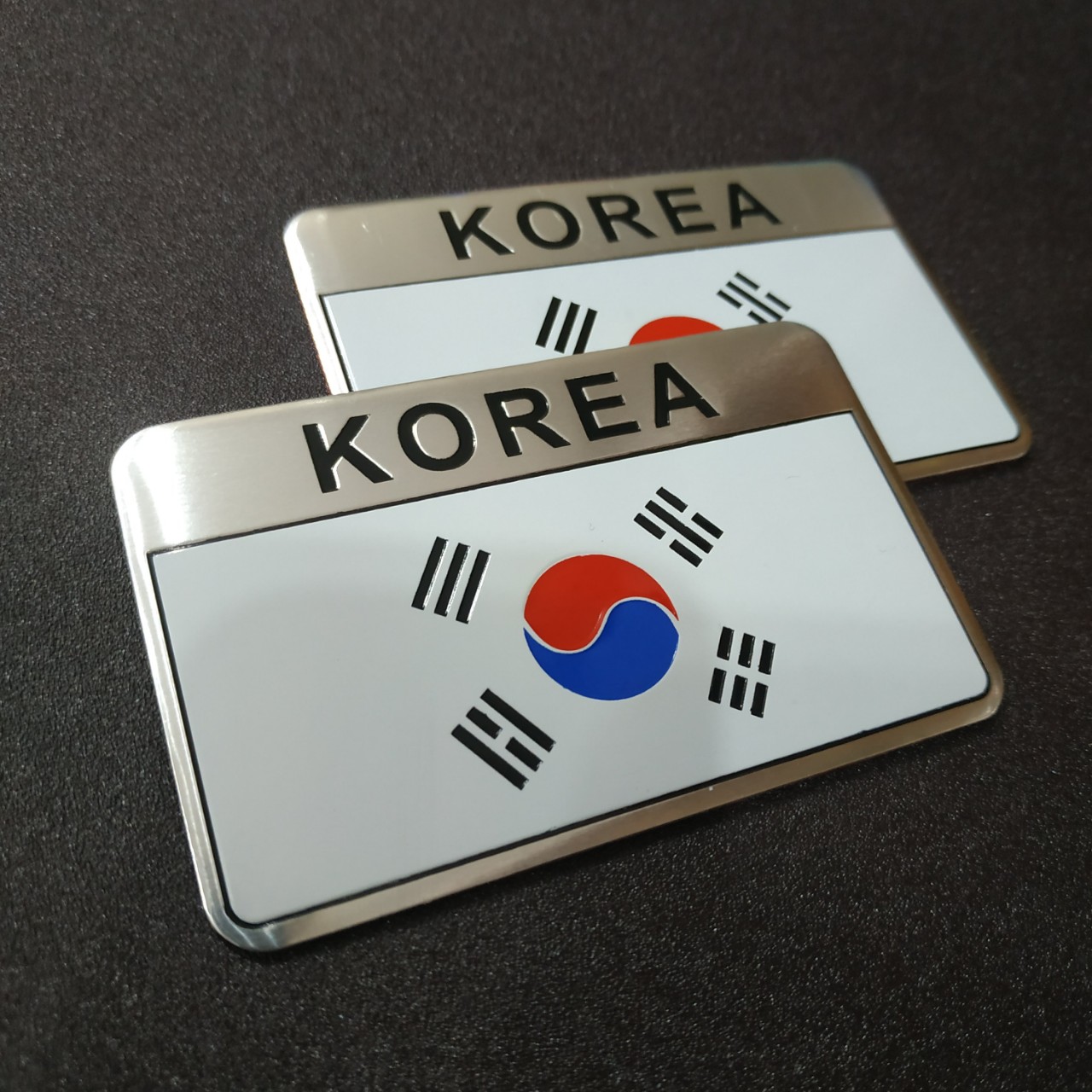 Tem nhôm dán xe hình cờ Hàn Quốc Korea