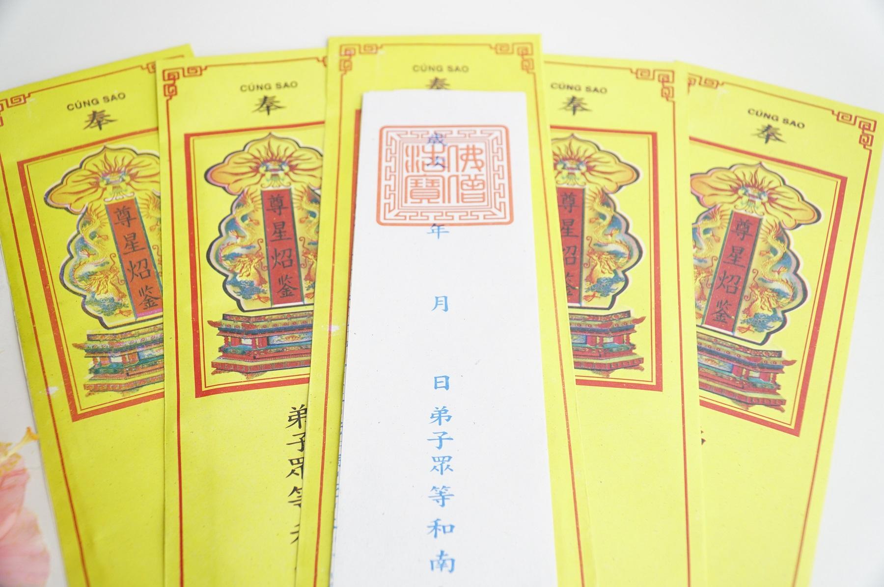 Tờ sớ cúng sao Tiếng Nôm và Tiếng Việt