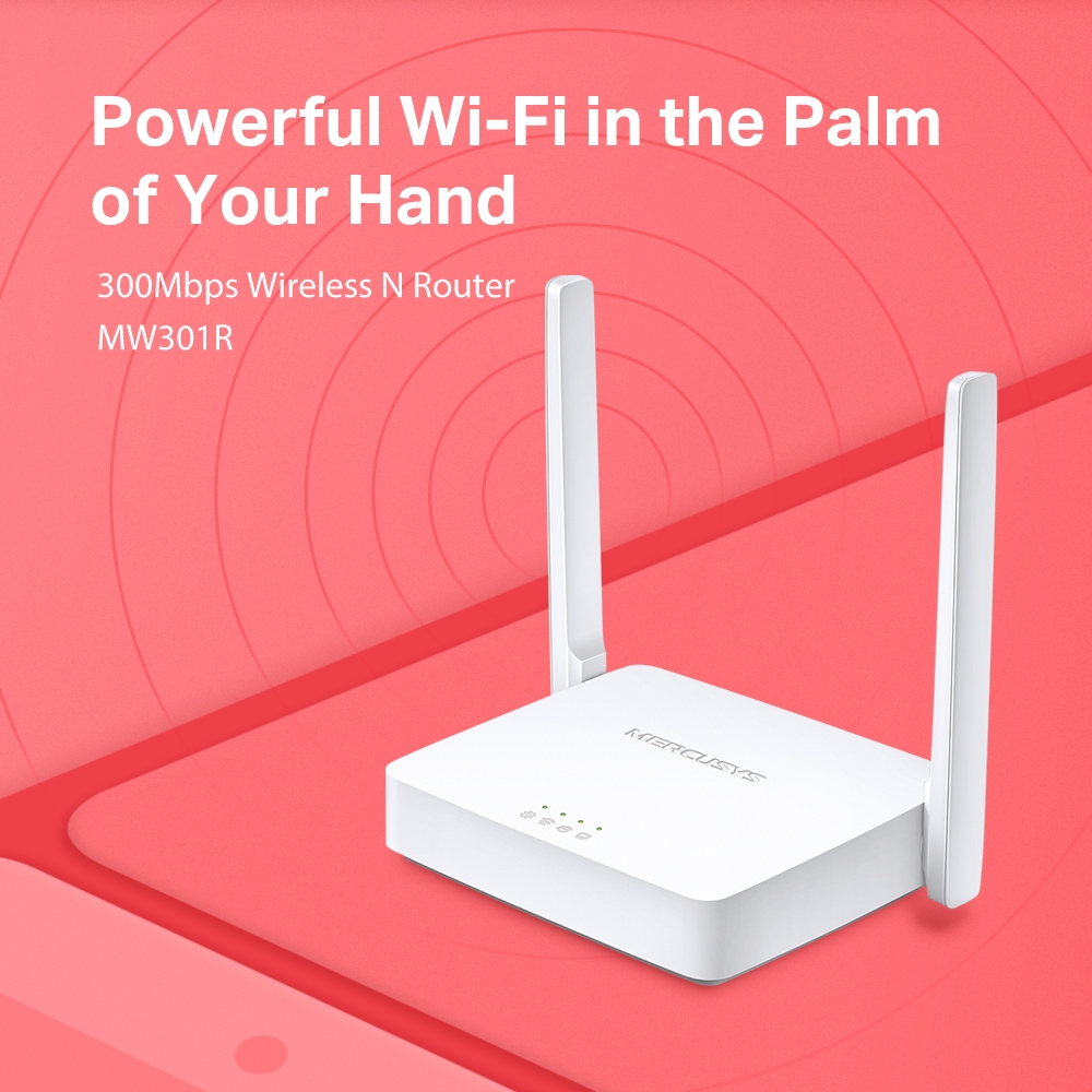 Bộ Phát Wifi Mercusys MW301R Chuẩn N 300Mbps