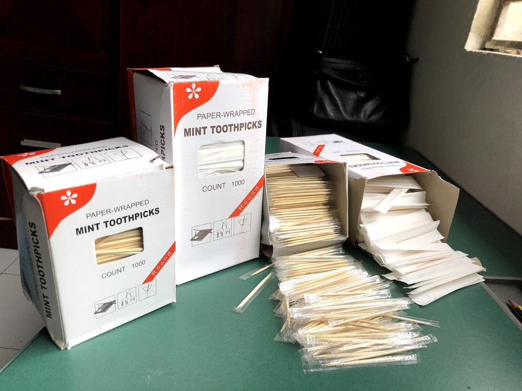 Tăm tre bọc GIẤY KRAFT TRẮNG xuất khẩu