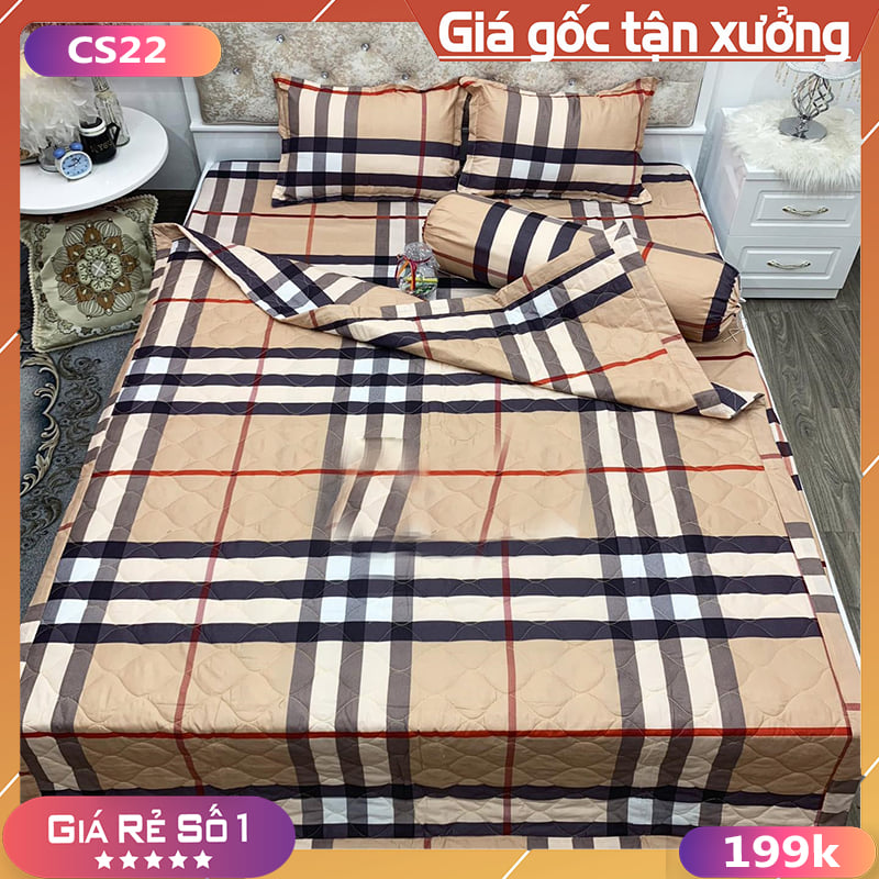 Bộ Chăn Ga Poly Cotton 5 Món