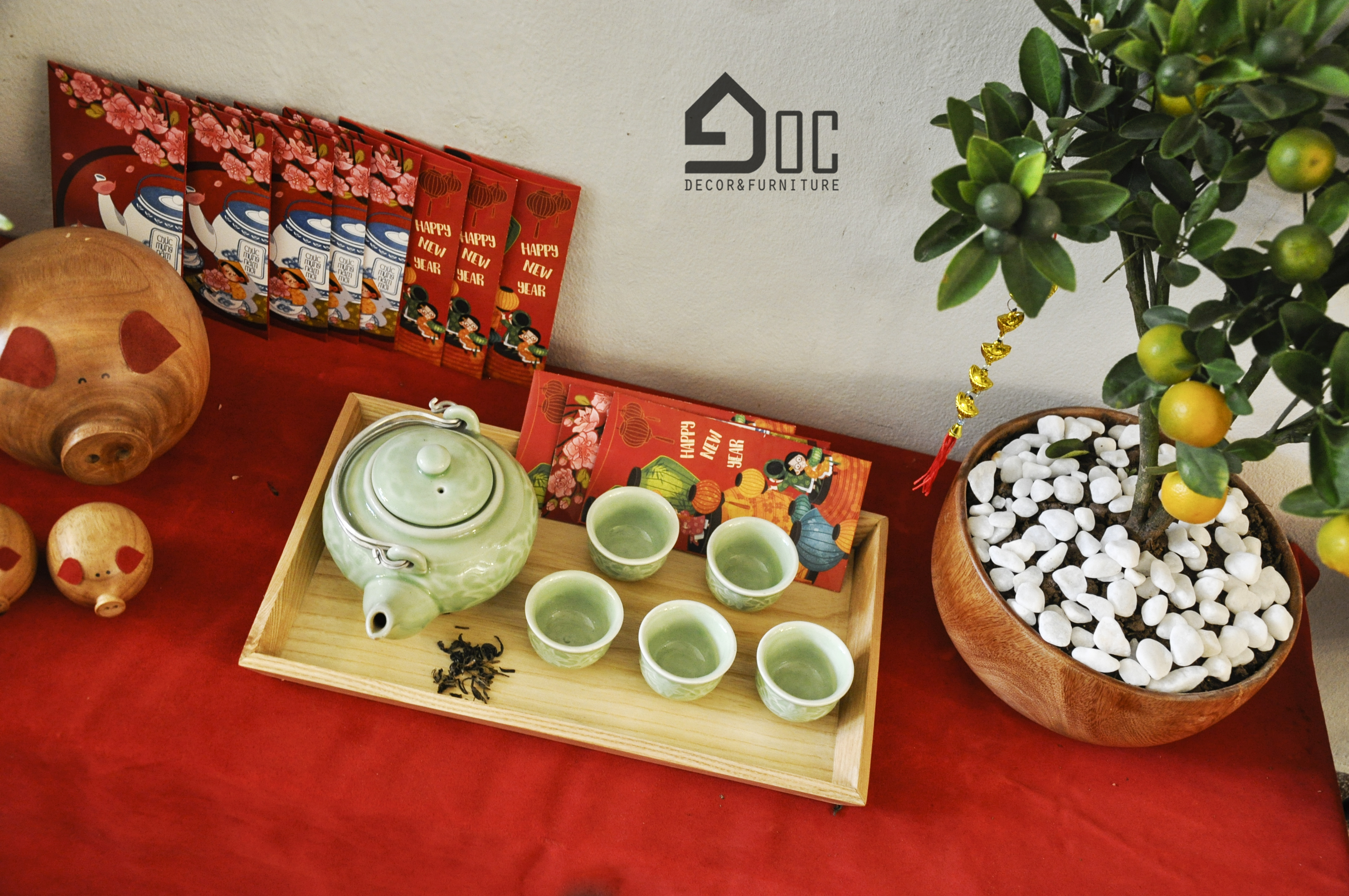 Khay gỗ tần bì hình chữ nhật