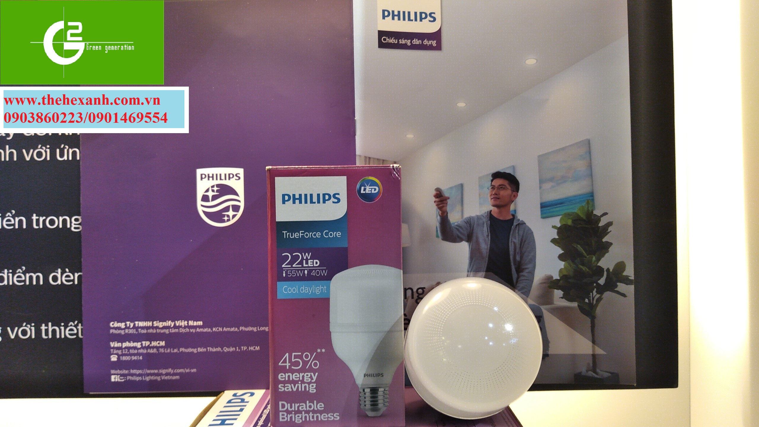 [HCM]Bóng Led trụ Philips Tforce Core HB 30W E27 Gen3