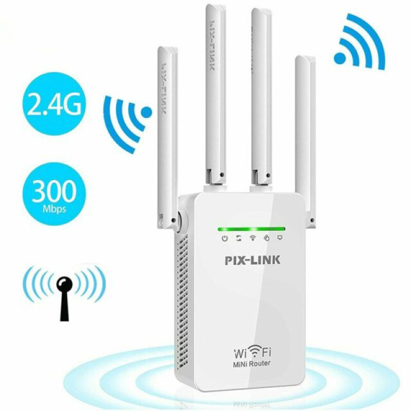 Bộ kích sóng wifi 4 ăng ten Pix-Link LV-WR09 - Tốc độ 300Mbps siêu nhanh