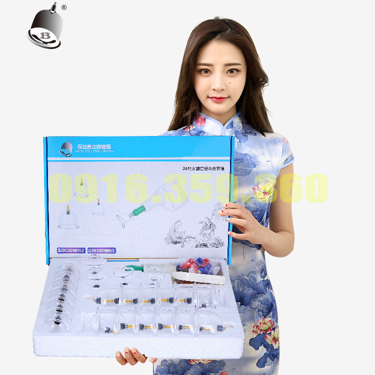 Bộ giác hơi 24 cốc không dùng lửa BY2418