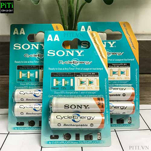 PIN SẠC SONY AA LỚN ,PIN 2A  1 vỉ 2 viên