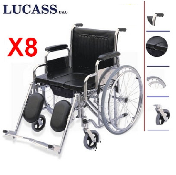 Xe lăn có bô vệ sinh LUCASS X8 cao cấp