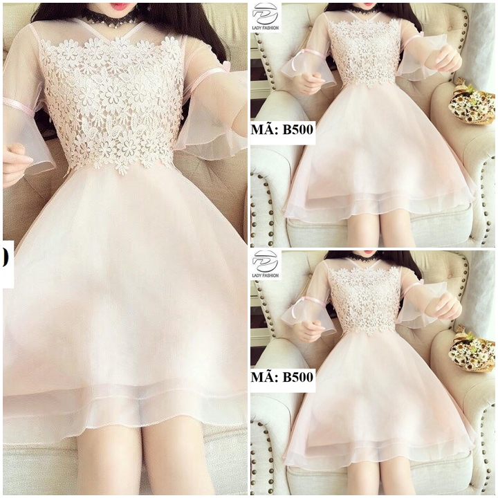 [HCM]ĐẦM REN PHỐI LƯỚI B500 ĐỦ SIZE 30 ĐẾN 72KG