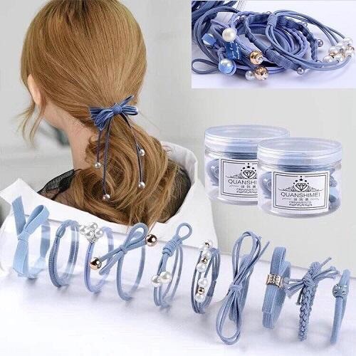 SET 12 DÂY THUN CỘT TÓC PHONG CÁC HÀN QUỐC