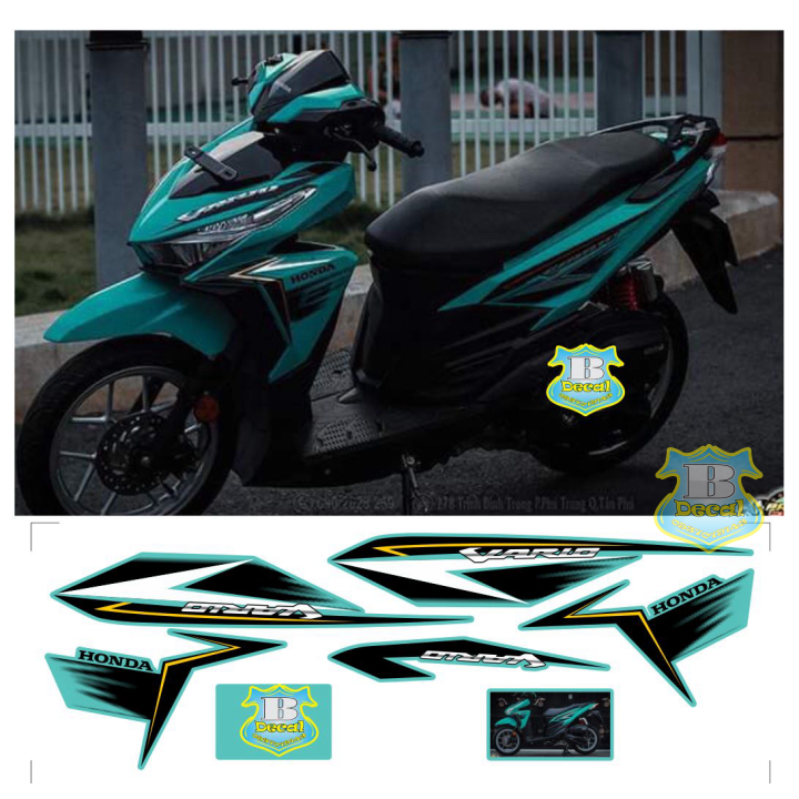 Tem rời vario 2017 dán xe xanh ngọc