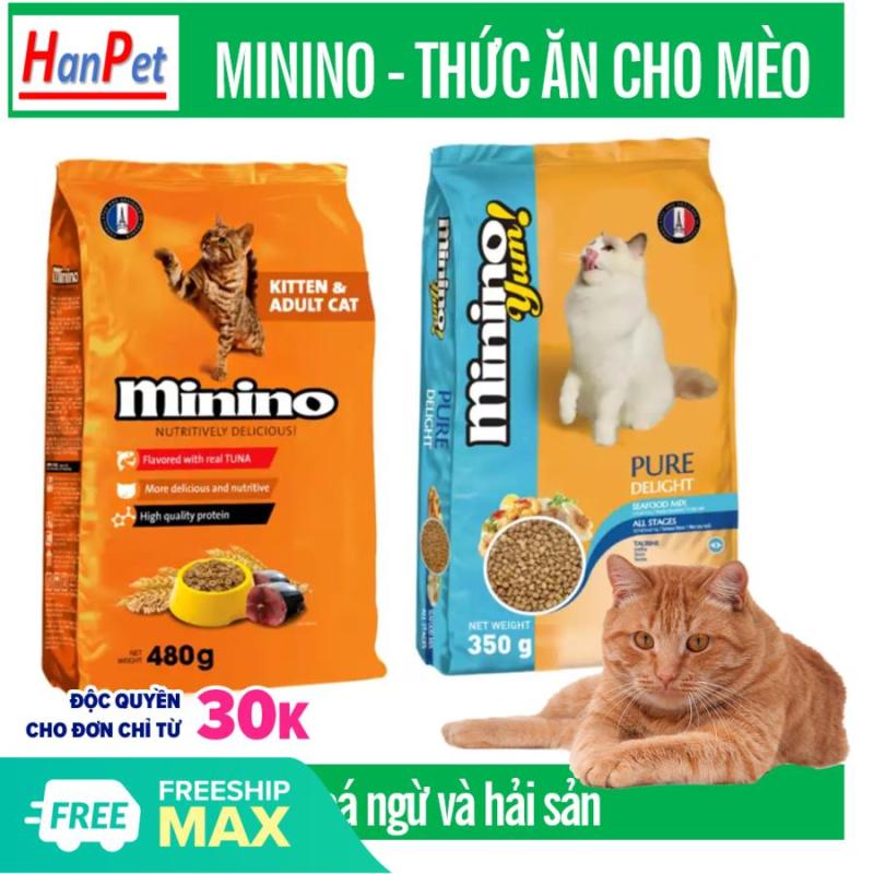 HCM HP-(Gói 1,5kg -1,3kg ) MININO thức ăn viên cao cấp cho mèo, dùng cho mèo mọi lứa tuổi thức ăn mèo dạng hạt khô