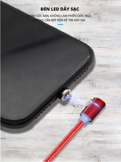 [Bán chạy] Dây sạc nam châm 3 đầu iPhone, Android, Type C.