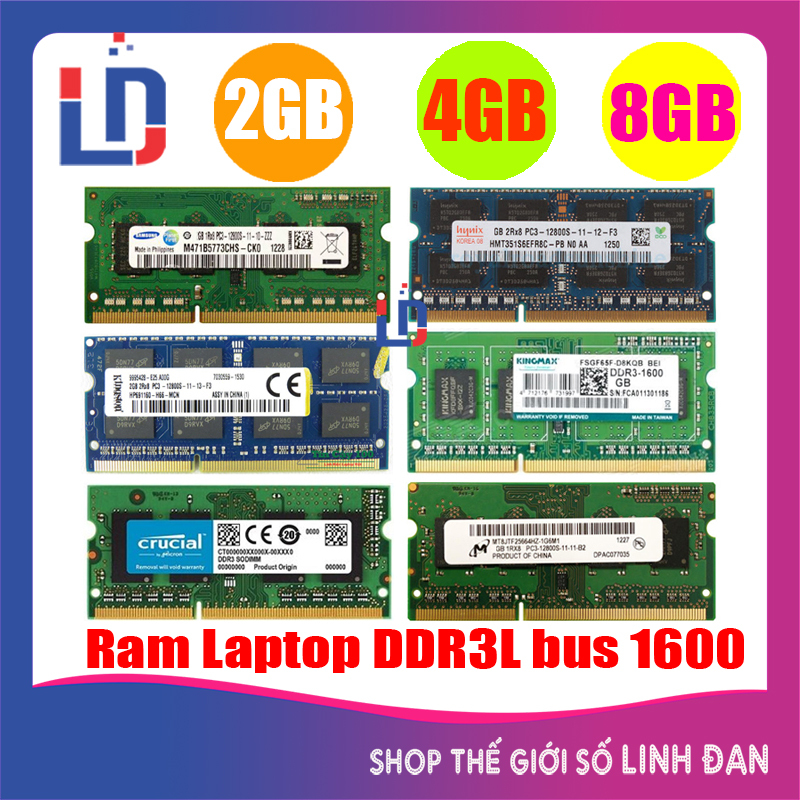 Bảng giá Ram laptop 8GB 4GB 2GB DDR3L bus 1600 PC3L 12800S (hãng ngẫu nhiên) samsung hynix kingston micron ... LTR3 TH - SSD Phong Vũ