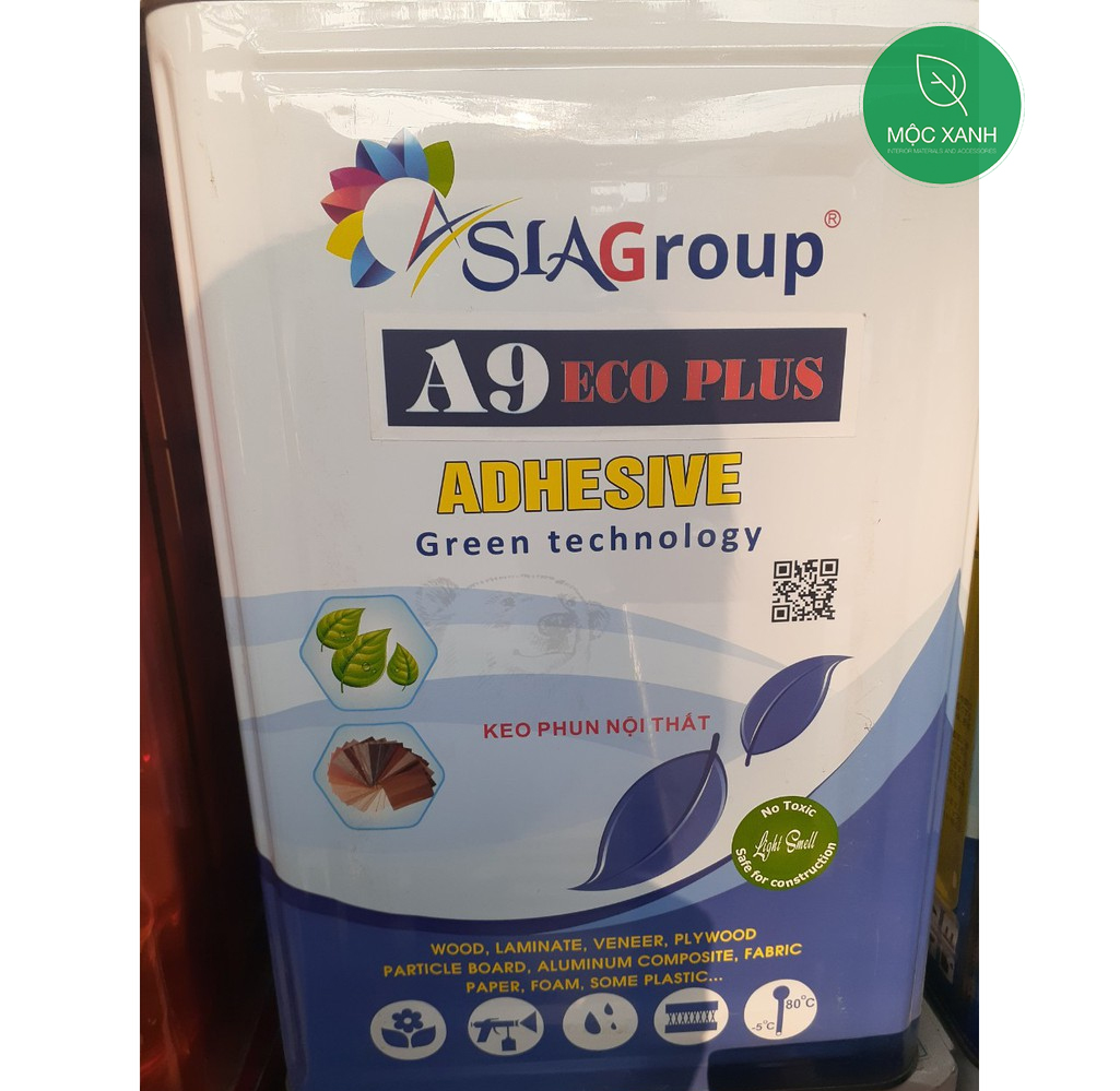 Keo phun dán gỗ công nghiệp Asia A9 (Lon 4L)