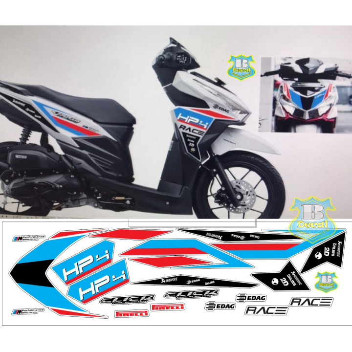 Tem rời vario 2017 hp4 racing dán xe trắng