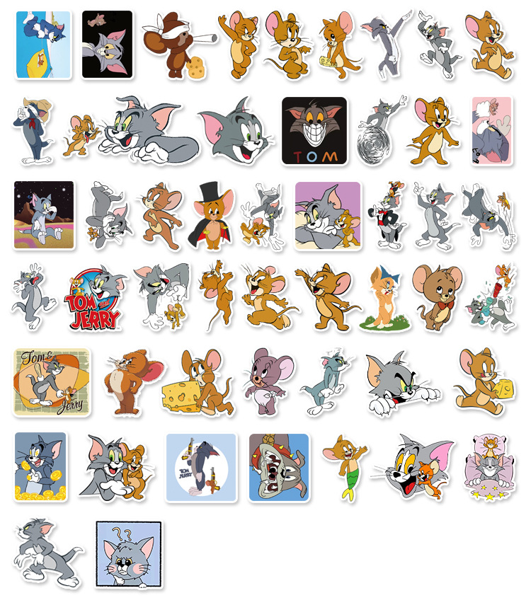 Bộ 50 Sticker Tom & Jerry