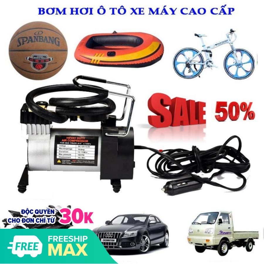 [HCM]Máy nén khí mini - máy bơm hơi mini xách tay giá rẻ - Bơm hơi Ôtô xe máy xe đạp mã lực lớn Công Suất Đạt 120W giảm giá tuần vàng Sale 50% ngay hôm nay
