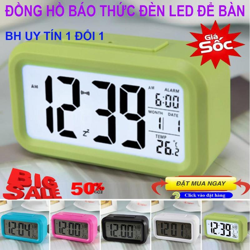 Đồng hồ báo thức đẹp,mua máy đồng hồ treo tường - đồng hồ điện tử để bàn có đèn led, báo thức, Đồng hồ báo thức để bàn, Cảm Biến Ánh Sáng Tự Động, Không Gây Nhức Mỏi Mắt Ban Đêm, Thiết Kế Nhỏ Gọn, Bảo Hành Uy Tín b