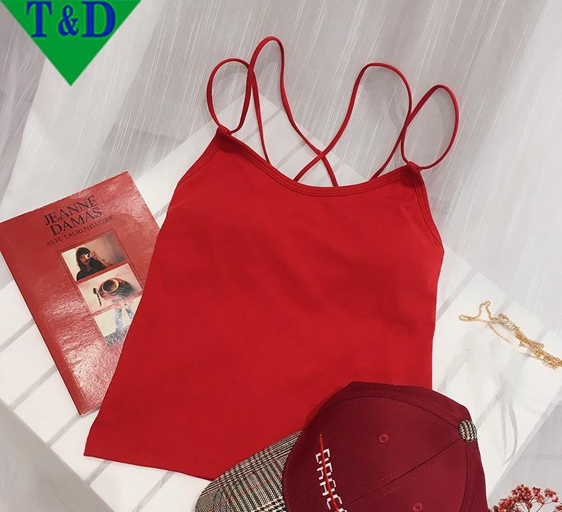 Áo hai dây phối dây chéo lưng