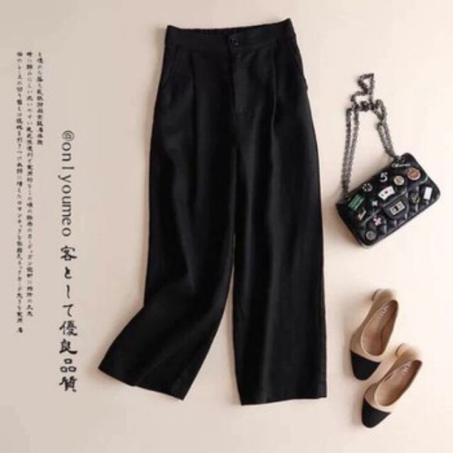 Quần culottes đũi