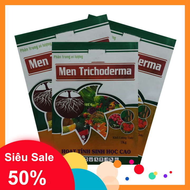 [HCM]Phân bón Men Trichoderma - Nấm vi sinh Trichoderma (Combo 3 bao mỗi bao 1 kg). Cung cấp chủng vi sinh vật có lợi  cung cấp trung vi lượng cho cây trồng. Cải tạo rễ ức chế nấm bệnh cải tạo mùn. Ủ rác thải. thành phân hữu cơ
