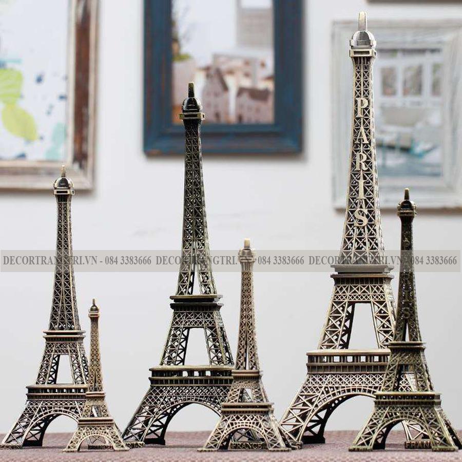 Mô hình trang trí Tháp Eiffel kim loại 32cm