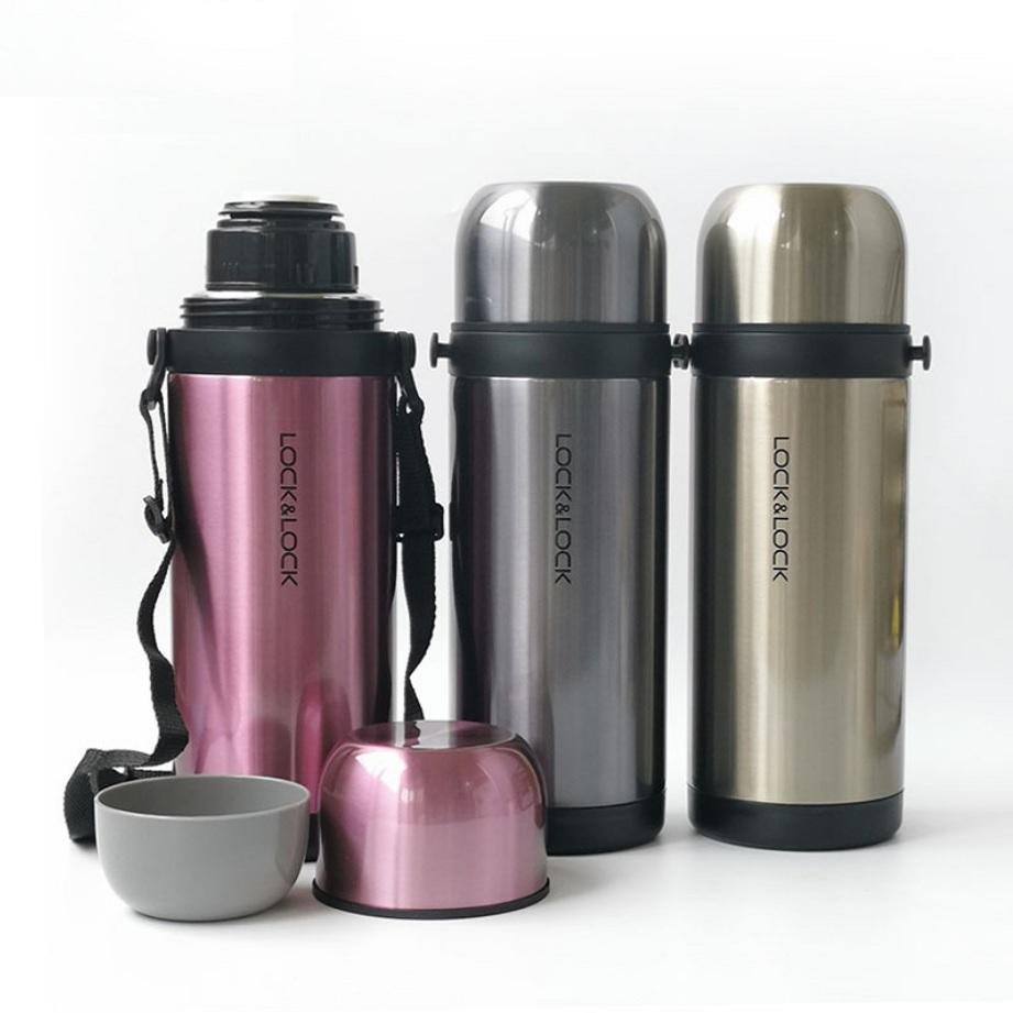 Bình giữ nhiệt Lock&Lock Easy Take Vacuum Bottle LHC1439 bằng thép không gỉ, dung tích 1L