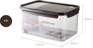 Hộp Đựng Thực Phẩm Lock&Lock 4,8 lít Bisfree LBF408 nắp nâu