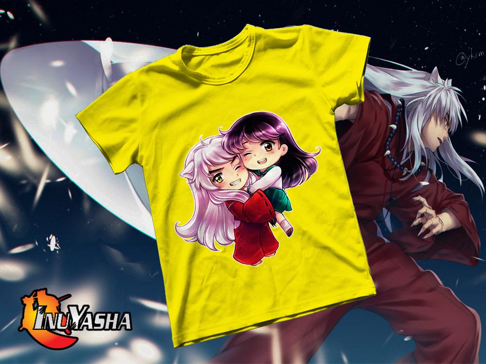 Áo thun Cotton Unisex - Anime - InuYasha - Khuyển dạ xoa và nhật mô li